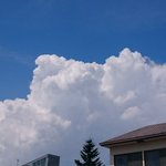 入道雲?
夏らしい空やね〜?